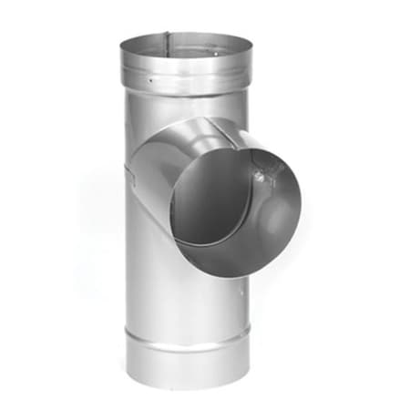 Hearthstone Furniture 7 in. RoundFlex Short 304 Alloy Tee with 5 in. Removable Take-Off HE2201366